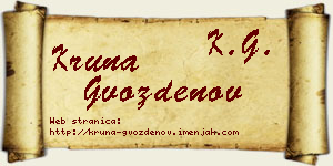 Kruna Gvozdenov vizit kartica